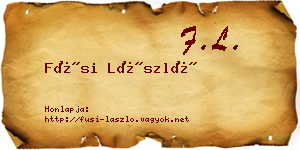 Füsi László névjegykártya