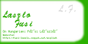 laszlo fusi business card